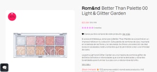 Rom&nd Better Than Palette 00 Light & Glitter Garden por $25.830