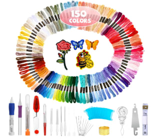 Kit de bordado + hilos de Bordar, 150 Colores por 4.99€