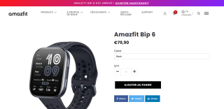 Montre Connectée Amazfit Bip 6 à 79,90€