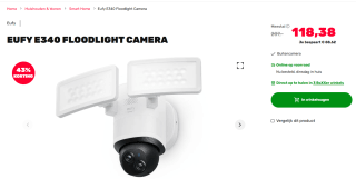 eufy Security Floodlight Camera E340 voor €118,38 bij Boxxer