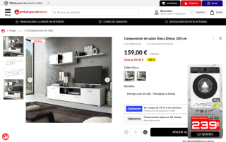 Conjunto salón Dimas 200 cm por 159€