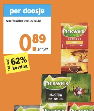 Pickwick thee voor €0,89