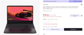 Portátil Lenovo IdeaPad Gaming 3 Gen 6 15.6" FullHD 120Hz AMD Ryzen 7 5800H_ 16GB RAM_ 1TB SSD por 484,78€