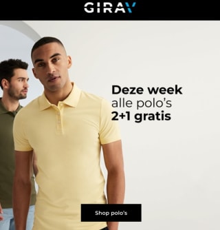 2+1 gratis op alle polo’s bij Girav
