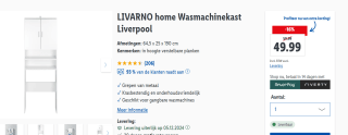 LIVARNO home Wasmachinekast Liverpool voor €49,99 in de Lidl webshop