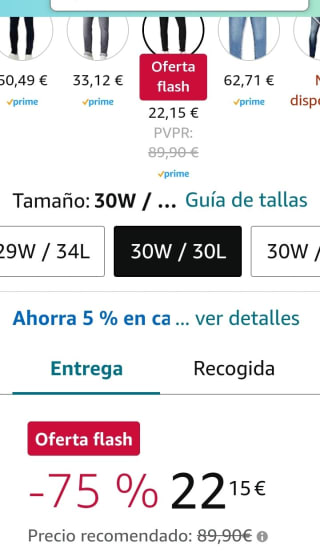 Pepe Jeans Finsbury Vaqueros hombre por 22,50€.