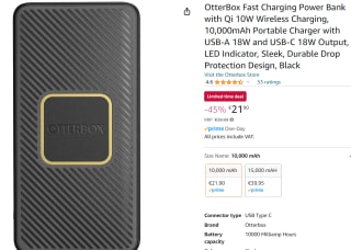 Otterbox Fast Charge Wireless Powerbank 10000mAh voor €21,90 bij Amazon.nl