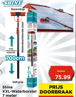 Shine XXL-Waterborstel 7 meter voor €29,99 bij Vomar