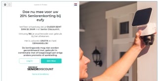 20% Senior korting op je aankoop bij Eufy