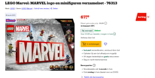 LEGO Marvel logo en minifiguren verzamelset voor €67,99 bij Bol