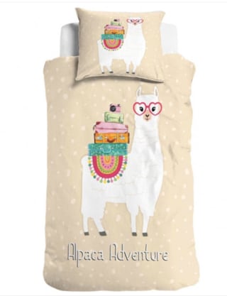 Little Monster Dekbedovertrek Alpaca Adventure voor €16,95 dmv code bij Beddengoed