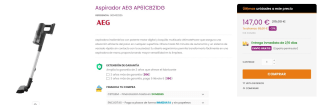 Aspirador AEG AP61CB21DG por 147€
