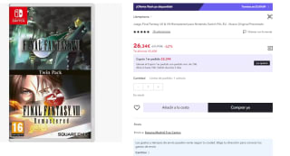 Juego Switch Final Fantasy VII & Final Fantasy VIII Remastered Twin Pack por 26.34€ (Cuenta Nueva 16.34€)