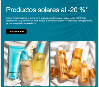 20% descuento en productos solares desde kiko Milsno