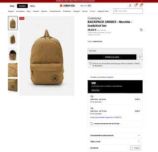 Mochila Converse BackPack por solo 16,55€
