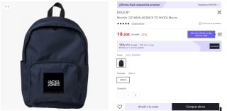 Mochila jack and jones por tan sólo 12,74€