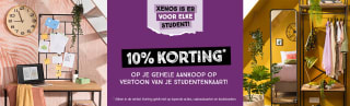10% korting op bijna alles op vertoon van je studentenkaart bij Xenos