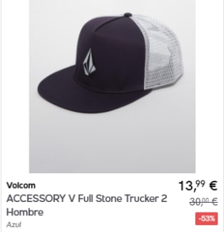 Gorras primeras marcas por menos de 15€
