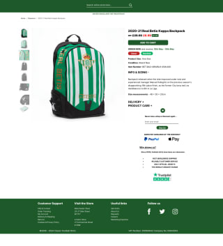 Mochila Real Betis Kappa 2020-21 a tan solo 7,19€