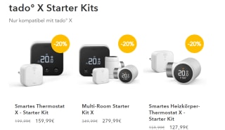 20% korting op alle producten uit de nieuwe tado° X lijn in de tado webshop