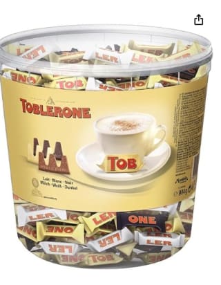 Chollo dulzón Toblerone Surtido de Mini Chocolate Suizo Mix de Sabores por 18,76€
