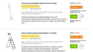 25% korting op Altrex ladders bij de Gamma
