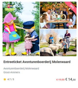 €2,50 extra korting bij Tripper
