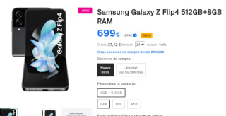 Samsung Galaxy Z Flip4 de 128GB+8GB por 579€ // Modelo 512GB por 699 €