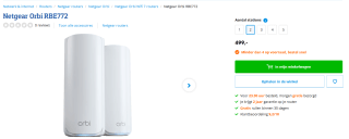 NETGEAR Orbi RBE772 - 2 stuks voor €499 bij Coolblue