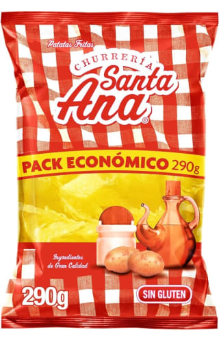 Pack de 4×290g Patatas Santa Ana por 9,20€.