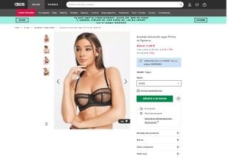 Sujetador balconette negro Pimlico de Figleaves por solo 5,74€