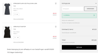 20% korting op alle jurken & tops bij 2 stuks bij Vila