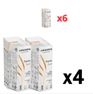 4 Packs de 6 Unidades de 1L de Amandín Bebida de Espelta por 15.94€