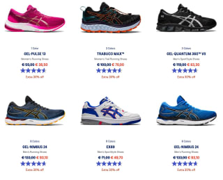 30% EXTRA korting op alles in de Asics Outlet