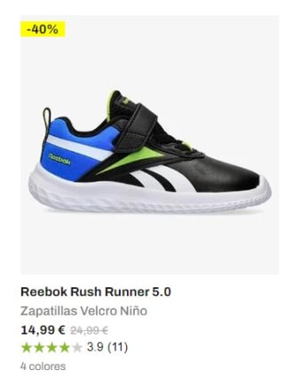 Recopilación marca reebok desde 5€ en Sprinter