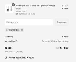 Songmics verstelbaar kledingrek stalen frame voor €71,99 dmv code bij €71,99 bij Songmics