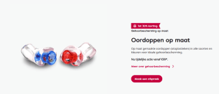 30% korting op gehoorbescherming op maat bij Beter Horen