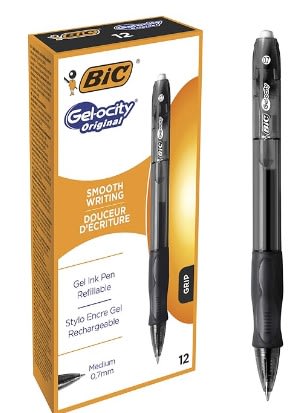 Caja de 12 bolígrafos gel marca BIC Gelocity Original color negro por 5,99€
