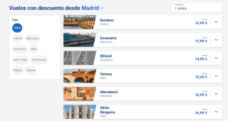 Ofertas relámpago Ryanair vuelos desde solo 12,99€