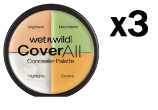 3 Paleta de Correctores, Perfecta para Ocultar Imperfecciones Wet n Wild - CoverAll Concealer Palette por 6.44€