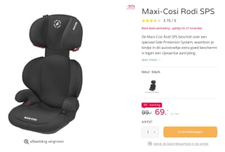 Maxi-Cosi Rodi SPS voor 69 euro
