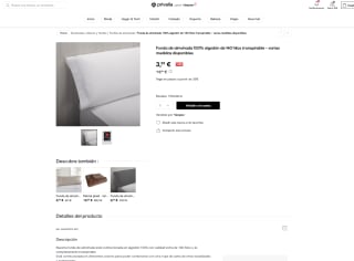 Funda de almohada 100% algodón Pikolin 140 hilos transpirable 150x40cm por 3,99€