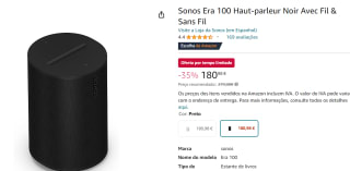Sonos Era 100 Wifi speaker voor €180,98 bij Amazon