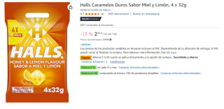 7 Unidades de HALLS Caramelos miel y limón pack 4 envases 32 g por 10.31€