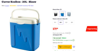 Curver koelbox (20 liter) voor €17,99 bij Bol