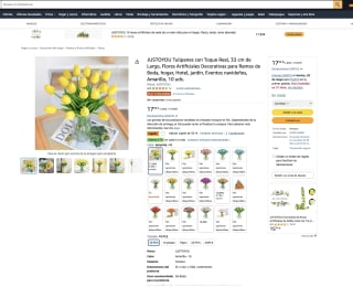 10 Unidades Tulipanes 33cm JUSTOYOU a solo 8,99€