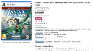 Juego Avatar: Frontiers of Pandora Limited Edition (PS5) por 21,89€