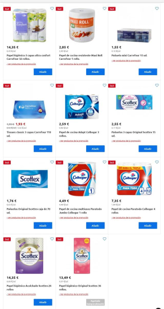 Recopilación 3×2 Droguería en Carrefour.