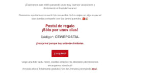 Postal gratis (solo pagas los gastos de envío)