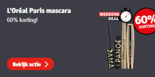 Alle L'oreal mascara 60% korting bij Kruidvat